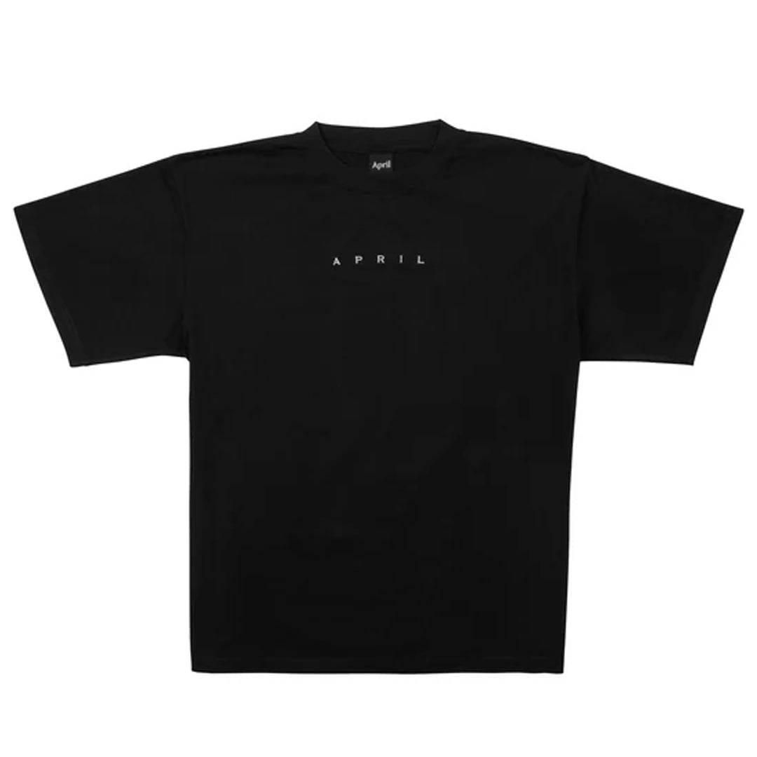 APRIL EMB TEE BLACK