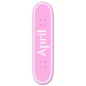 APRIL OG LOGO WHITE PINK DECK