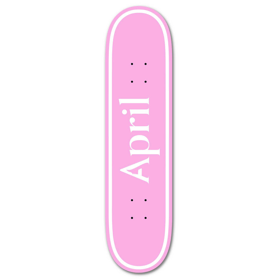 APRIL OG LOGO WHITE PINK DECK