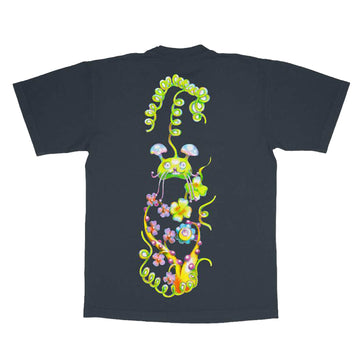 APRIL MUSHROOM BY EMA GASPAR TEE BLACK