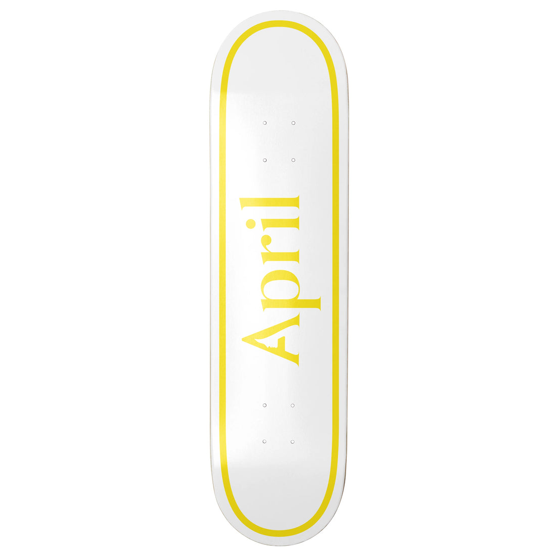 APRIL OG LOGO WHITE/YELLOW DECK