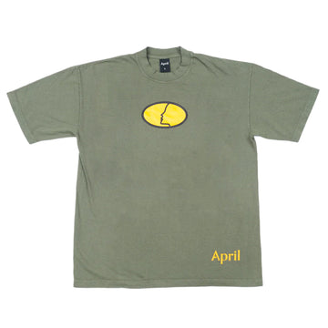 APRIL THE FACE TEE ARMY GREEN