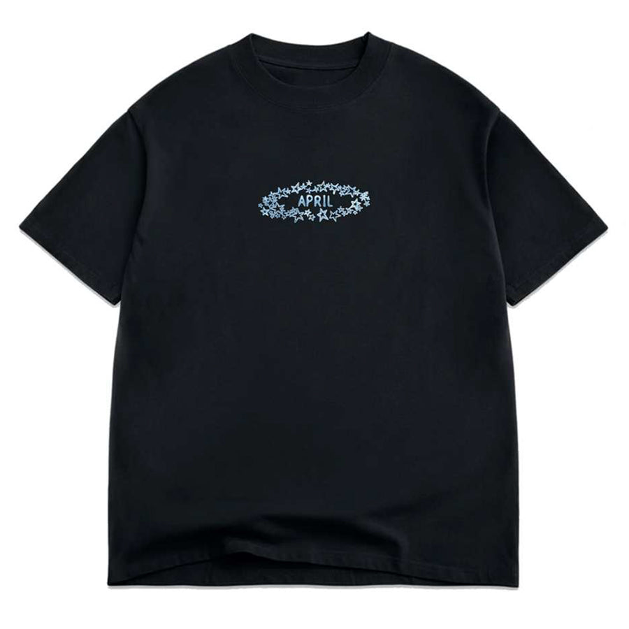 APRIL STARS TEE BLACK
